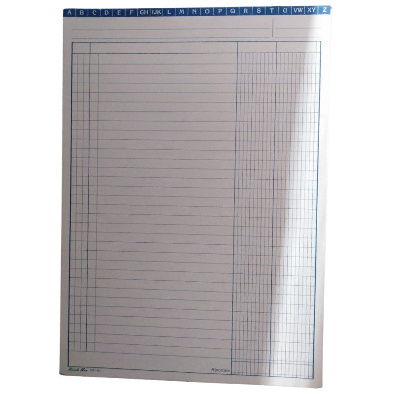 Prodotti Flex 1561 – Scheda Generica A 2 Colonne Con Rubrica A-z - 29,7x21 Cm