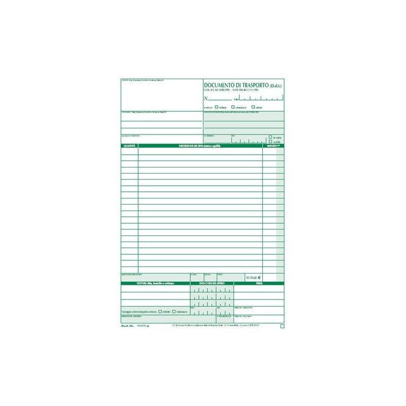 Prodotti Flex 1814cd3 - Documento Di Trasporto (d.d.t.) Autoricalcante - Triplice Copia – 31x21