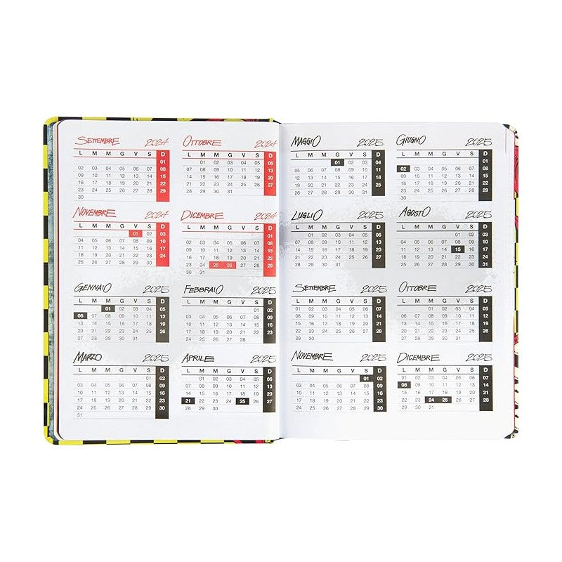 Propaganda - Diario Scuola 2024-2025 Ufficiale Propaganda, 16 Mesi, 12 X 16.5 Cm, Multicolore