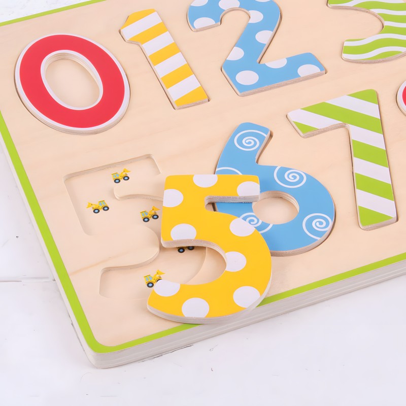 Puzzle Ad Incastro Numeri In Legno – Bigjigs Toys