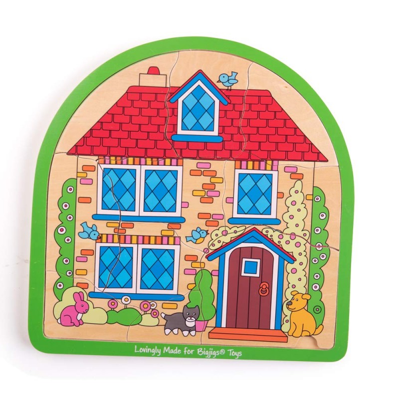 Puzzle Arcuato In Legno Temi Casa O Fattoria - Bigjigs Toys