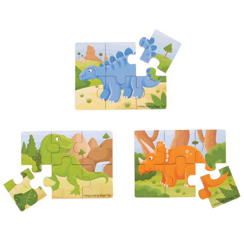 Puzzle Dei Dinosauri In Legno - Bigjigs