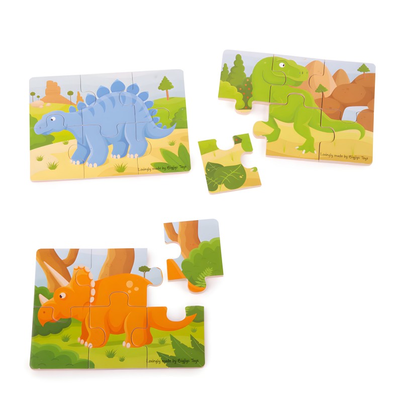 Puzzle Dei Dinosauri In Legno - Bigjigs