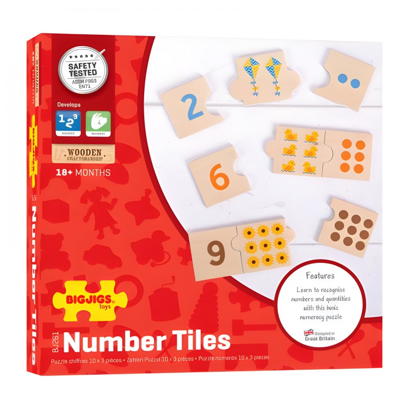 Puzzle Dei Numeri - Bigjigs Number Tiles