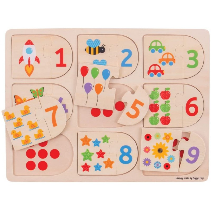 Puzzle Delle Associazioni Numeri E Immagini – Bigjigs Toys