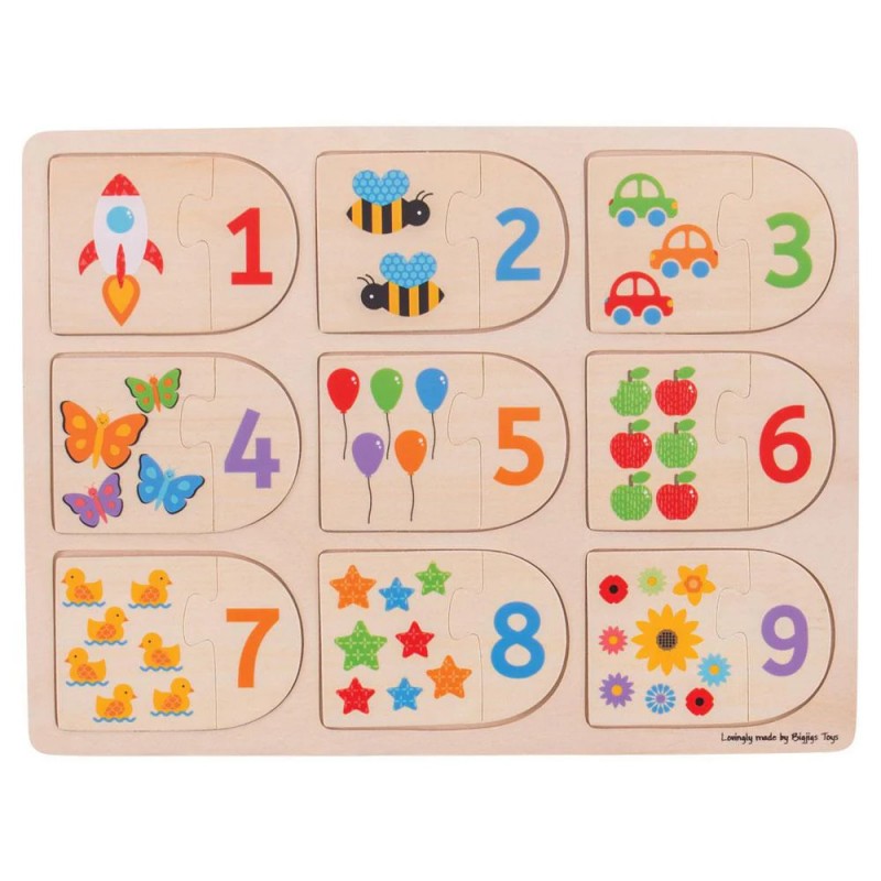 Puzzle Delle Associazioni Numeri E Immagini – Bigjigs Toys