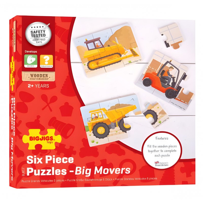 Puzzle Grandi Veicoli In Legno – Bigjigs