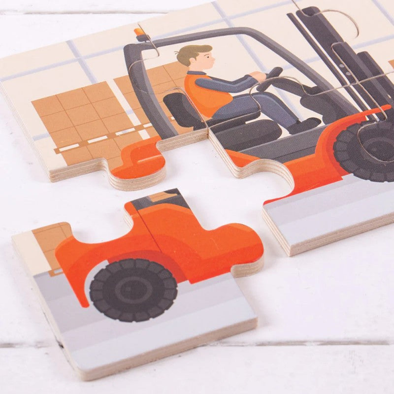 Puzzle Grandi Veicoli In Legno – Bigjigs