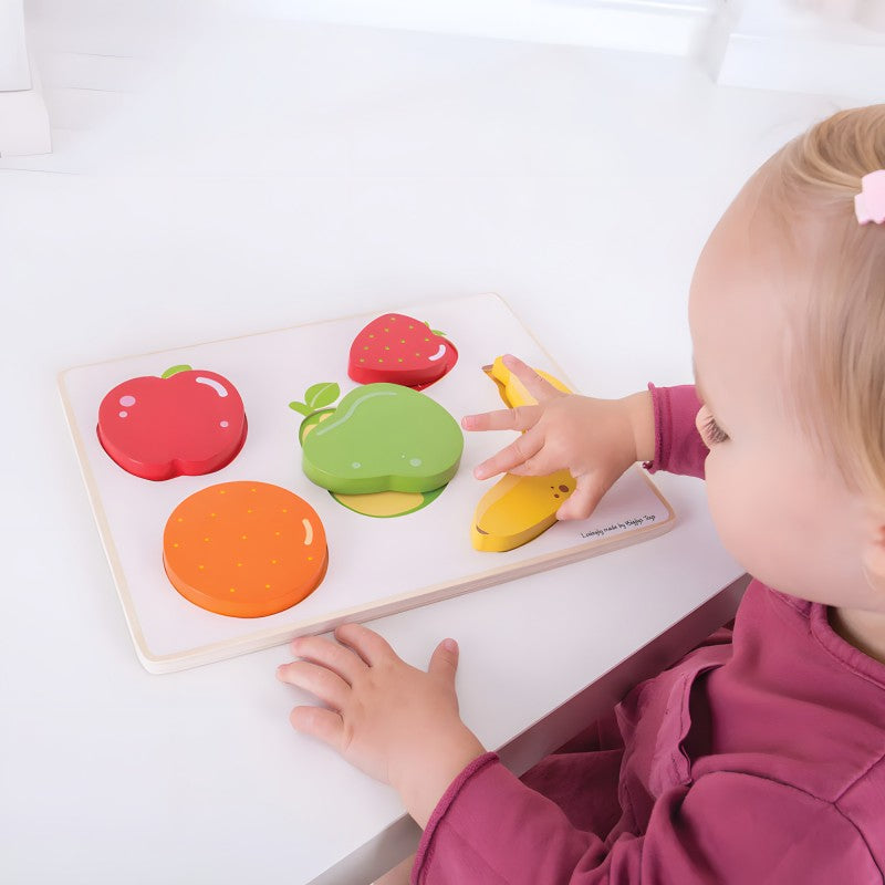 Puzzle In Legno Frutta - Solleva E Guarda Bigjigs
