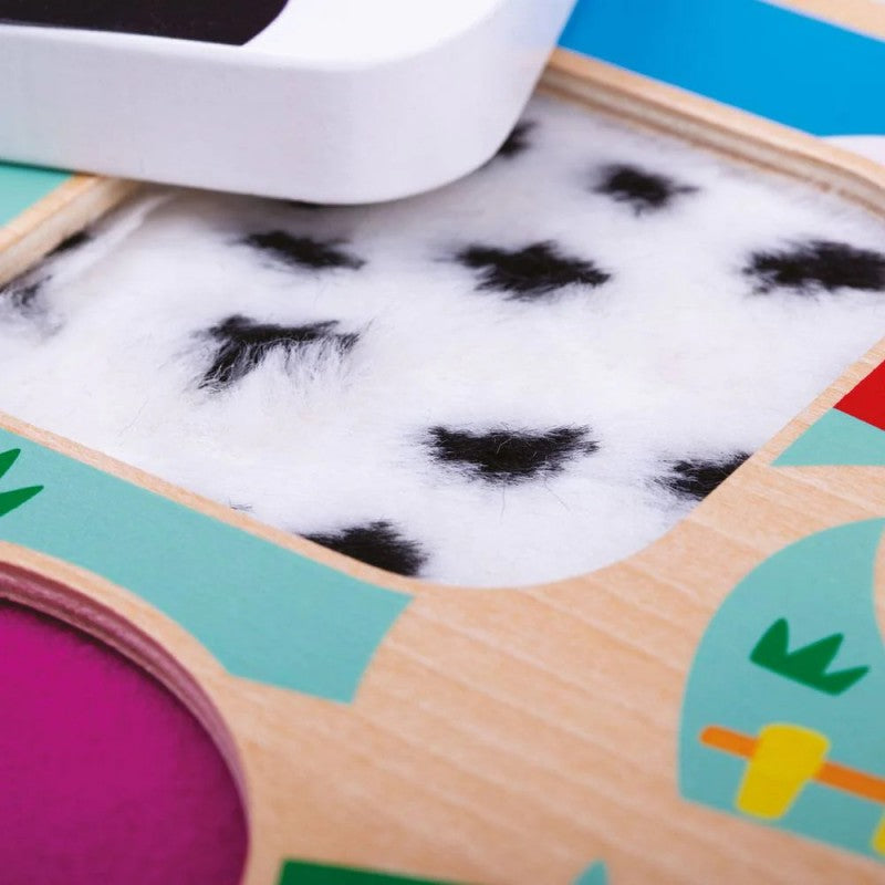 Puzzle Tattile "il Manto Degli Animali" Safari O Fattoria - Bigjigs Toys