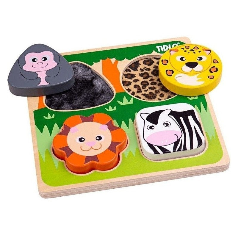 Puzzle Tattile "il Manto Degli Animali" Safari O Fattoria - Bigjigs Toys