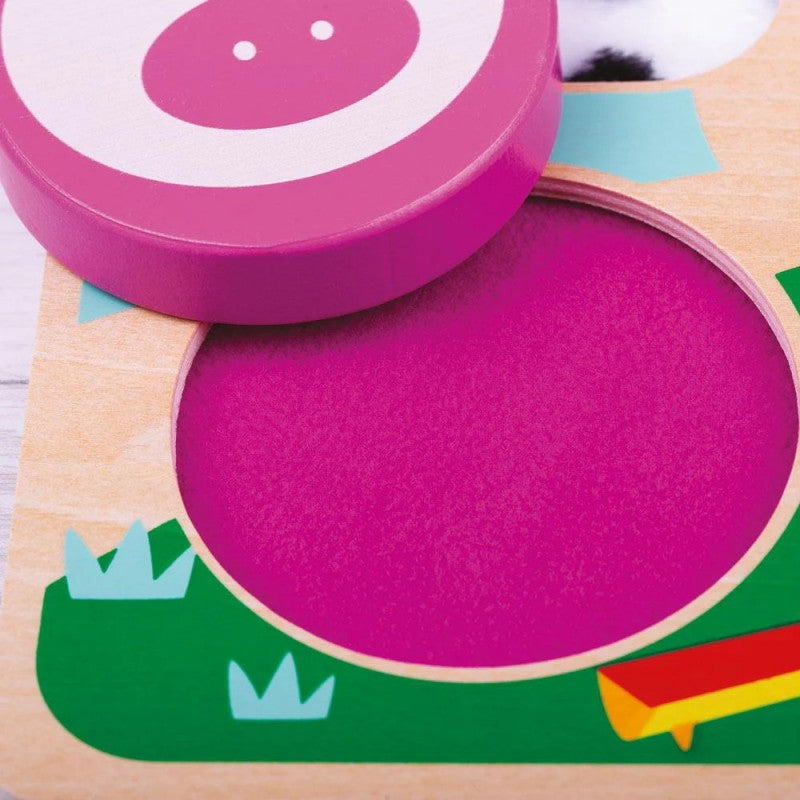 Puzzle Tattile "il Manto Degli Animali" Safari O Fattoria - Bigjigs Toys