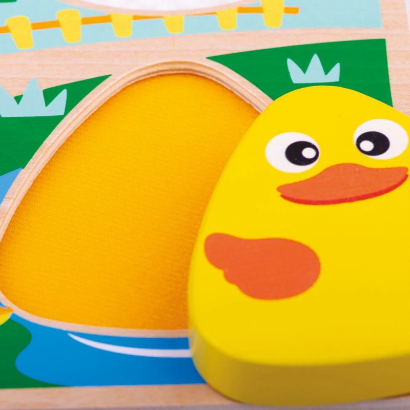 Puzzle Tattile "il Manto Degli Animali" Safari O Fattoria - Bigjigs Toys