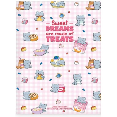 Quaderno a Righe A6 con Copertina Rigida Illustrata - Kitty - Gatto Legami