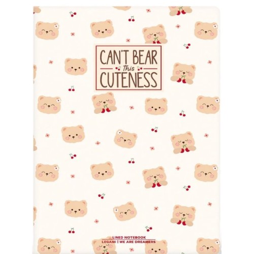 Quaderno a Righe A6 con Copertina Rigida Illustrata - Teddy Bear - Orso Legami
