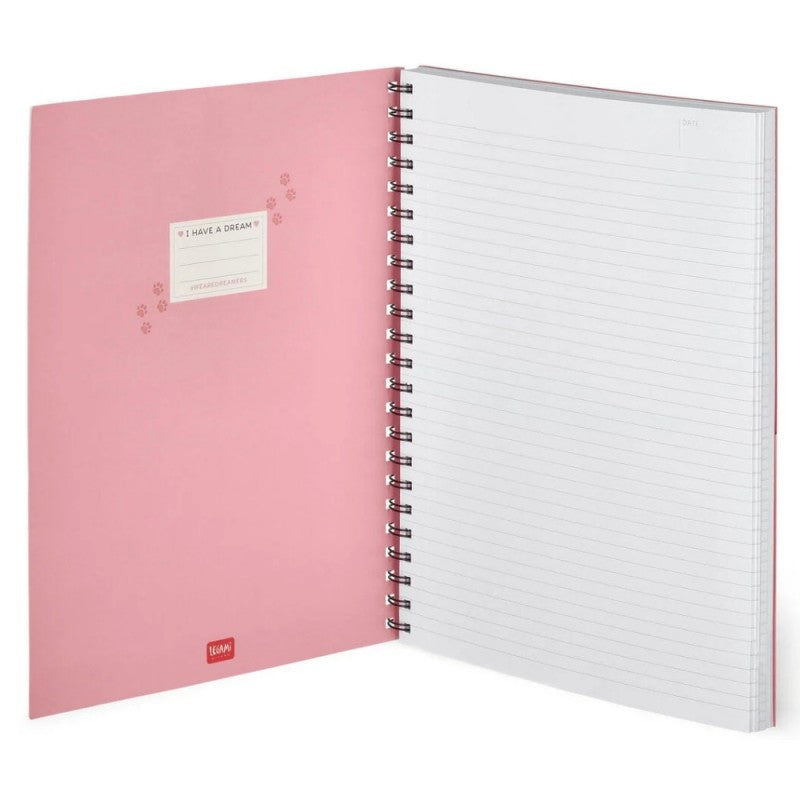 Quaderno Legami Spiralato Maxi Trio Kitty, A4, 204 Pagine, Rigatura 3 In 1, 100gr