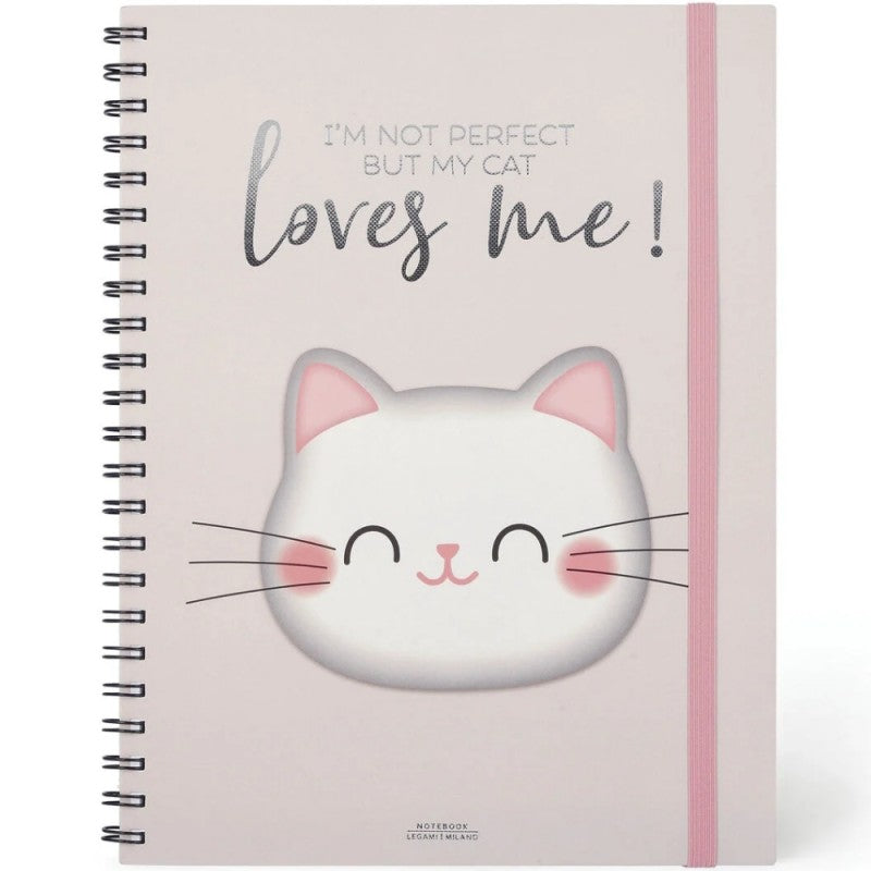 Quaderno Legami Spiralato Maxi Trio Kitty, A4, 204 Pagine, Rigatura 3 In 1, 100gr