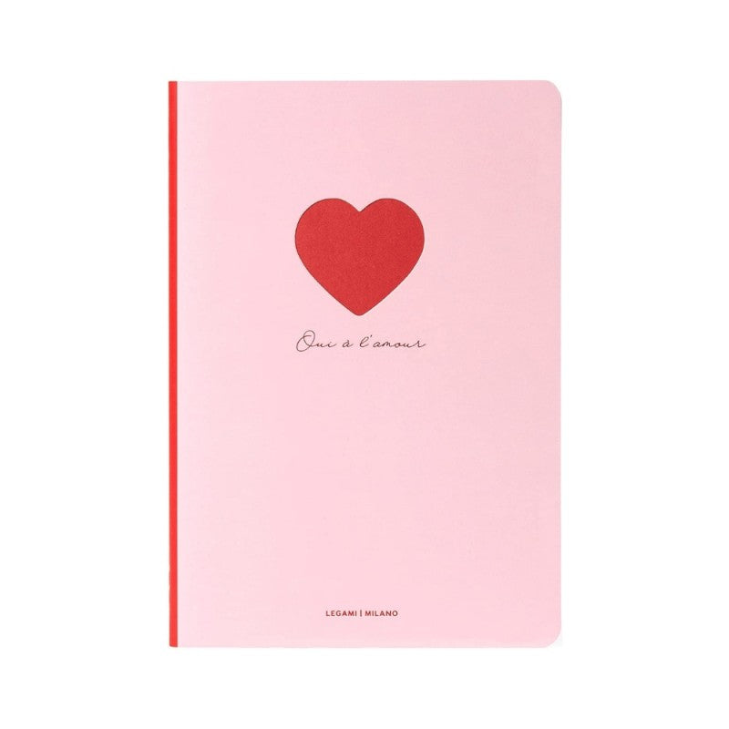 Quaderno Medium Legami Cuore A5 80 Pagine, 1 Rigo 7mm, 100gr