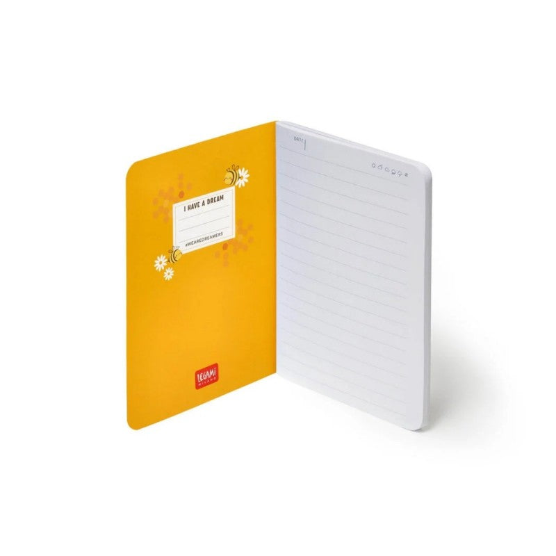 Quaderno Small Legami Bee A6 80 Pagine, 1 Rigo 7mm, 100gr