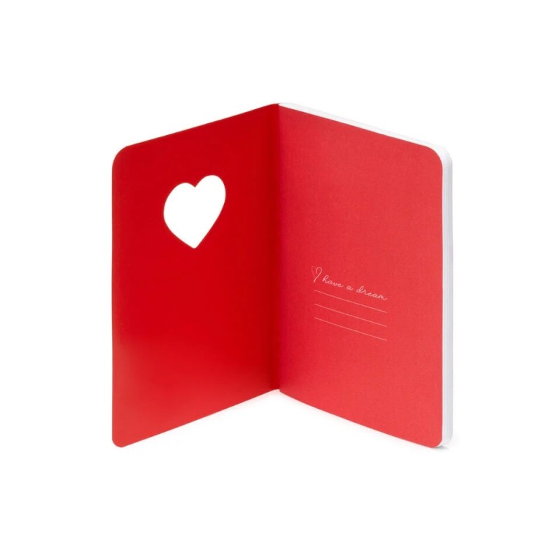 Quaderno Small Legami Cuore A6 80 Pagine, 1 Rigo 7mm, 100gr