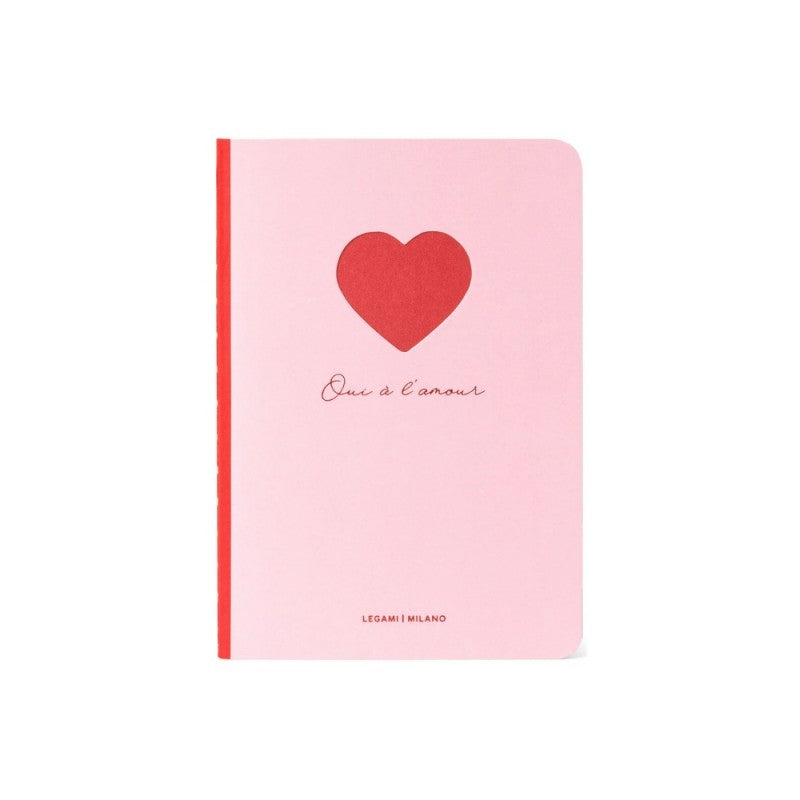 Quaderno Small Legami Cuore A6 80 Pagine, 1 Rigo 7mm, 100gr