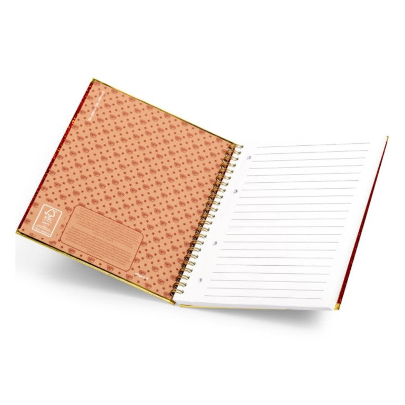 Quaderno Spiralato Con Glitter Rossi Chiara Ferragni A5 20 Fogli 1r 80gr – Edizione Limitata