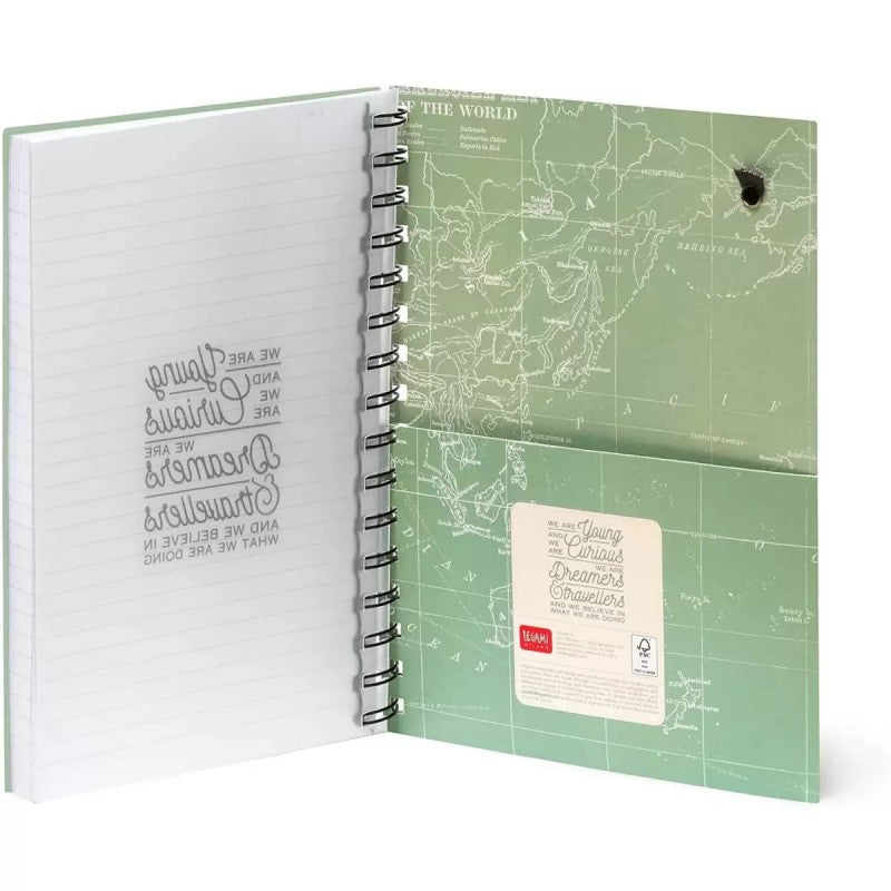 Quaderno Spiralato Legami A5 200 Pagine 100gr - Temi Travel / Panda / Puppies