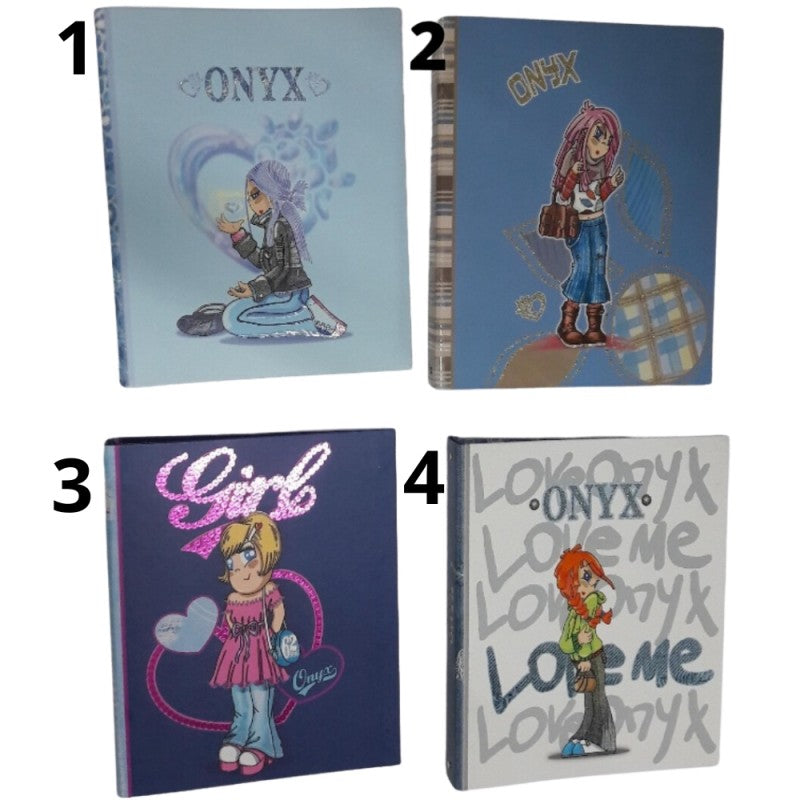 Raccoglitore 4 Anelli A4 Onyx - Fantasie Assortite