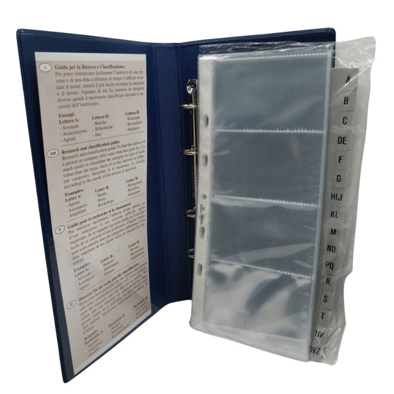 Raccoglitore Biglietti Da Visita Mc-16 - Indice Alfabetico