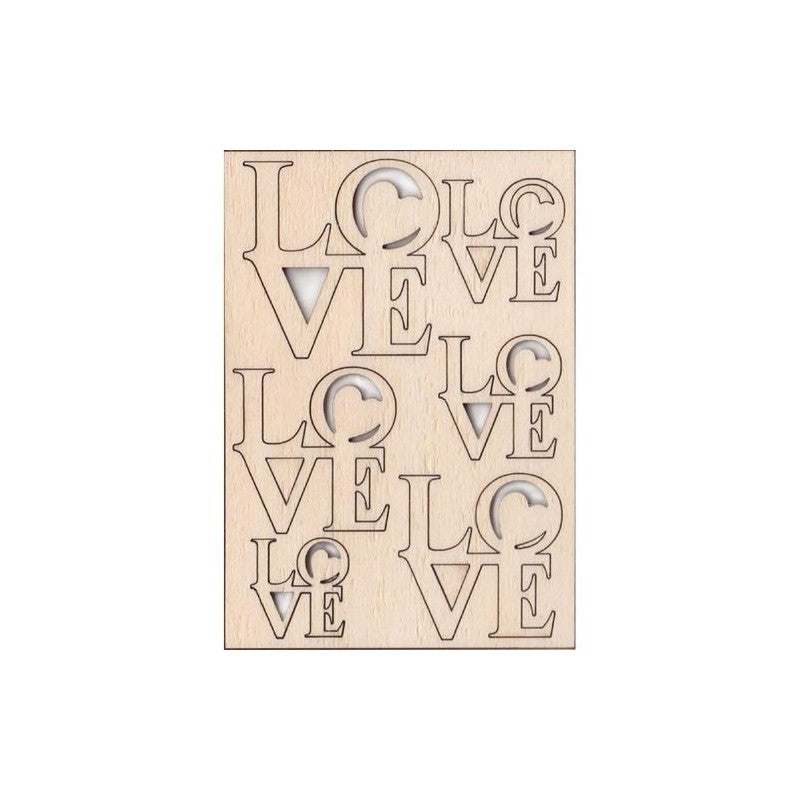 Renkalik Scritta Love In Legno