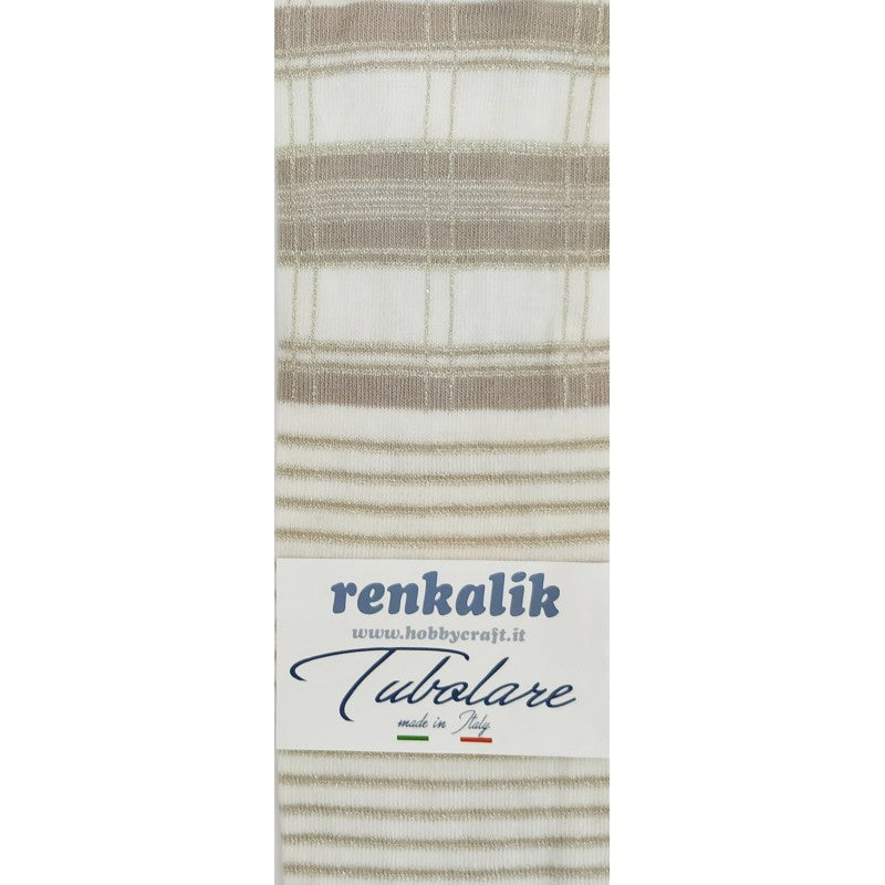 Renkalik Tubolare Tartan Lurex Tortora/latte/oro - Tu344