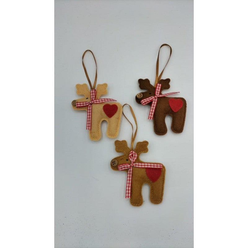 Renna Feltro Con Cuore