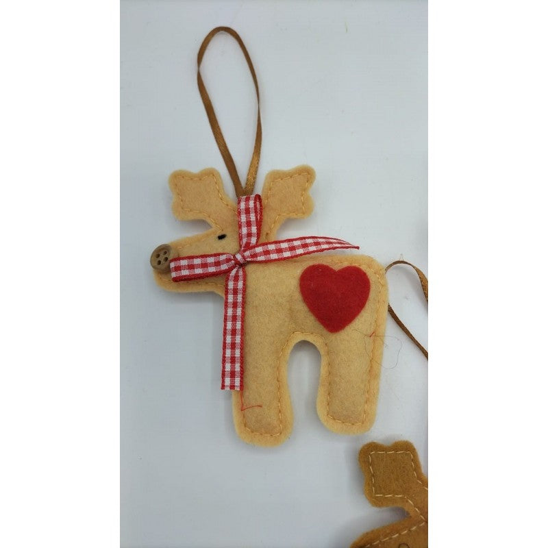 Renna Feltro Con Cuore