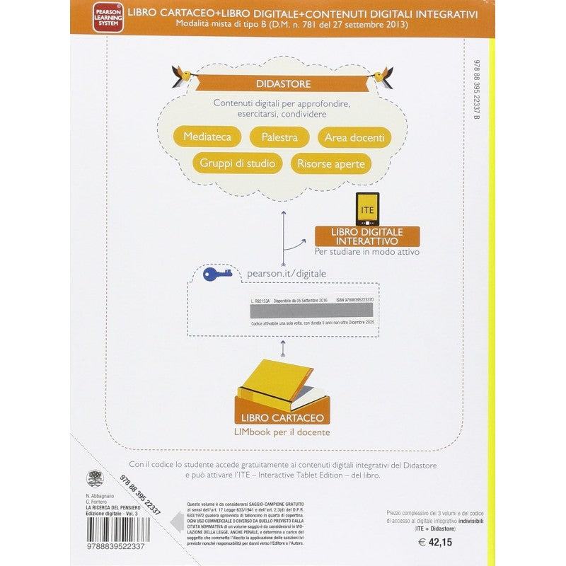 Ricerca Del Pensiero. Vol. 3a-3b. Per Le Scuole Superiori. Con E-book. Con Espansione Online