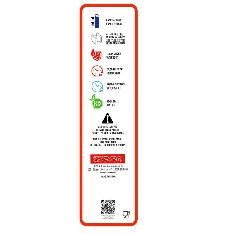BORRACCIA TERMICA SEVEN MUSIC ELECTRICVIBE BOY 500 ML