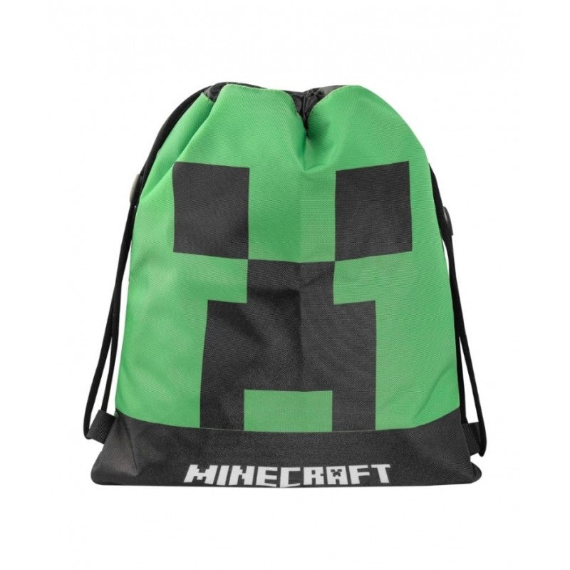 Sacca Minecraft Sportiva Unisex Con Spallacci E Chiusura Anti-soffocamento