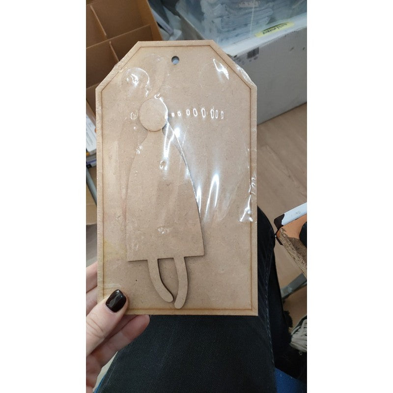 Sagoma In Legno Bambolina