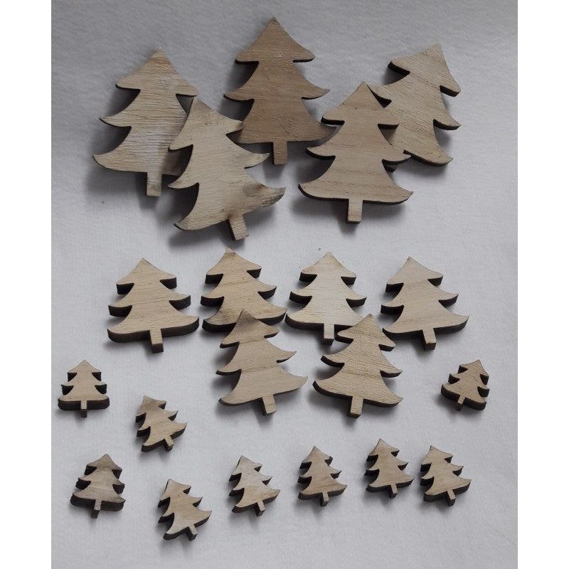 Sagome Abete Col. Legno – Confezione 3 Misure