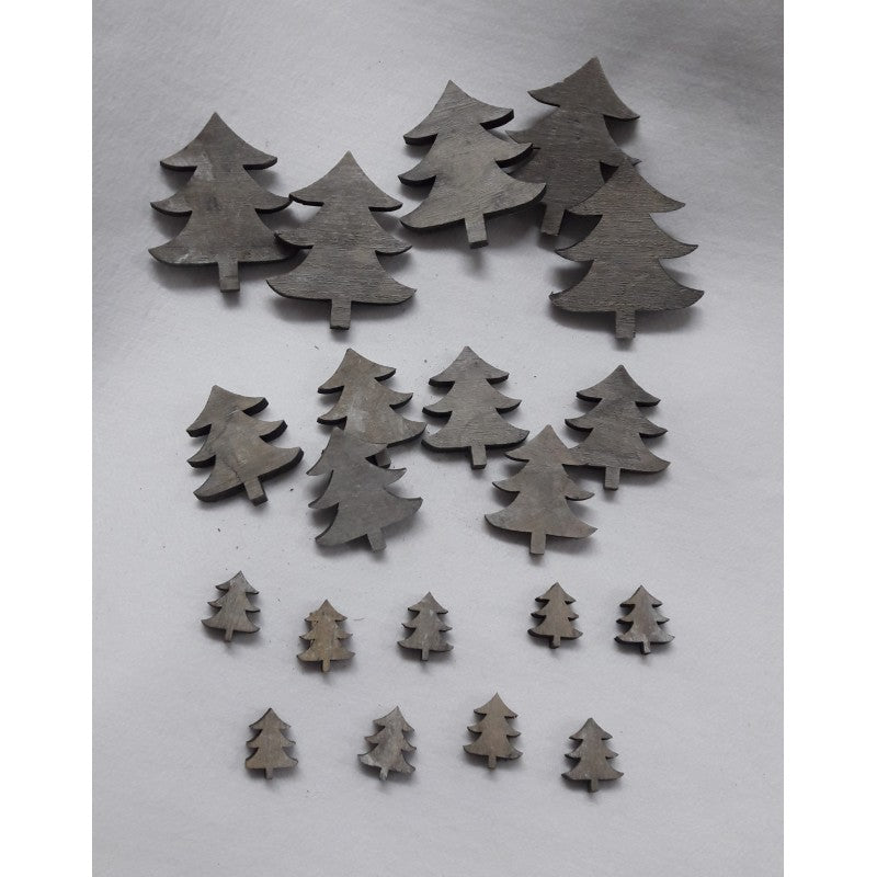 Sagome Abete Grigio – Confezione 3 Misure