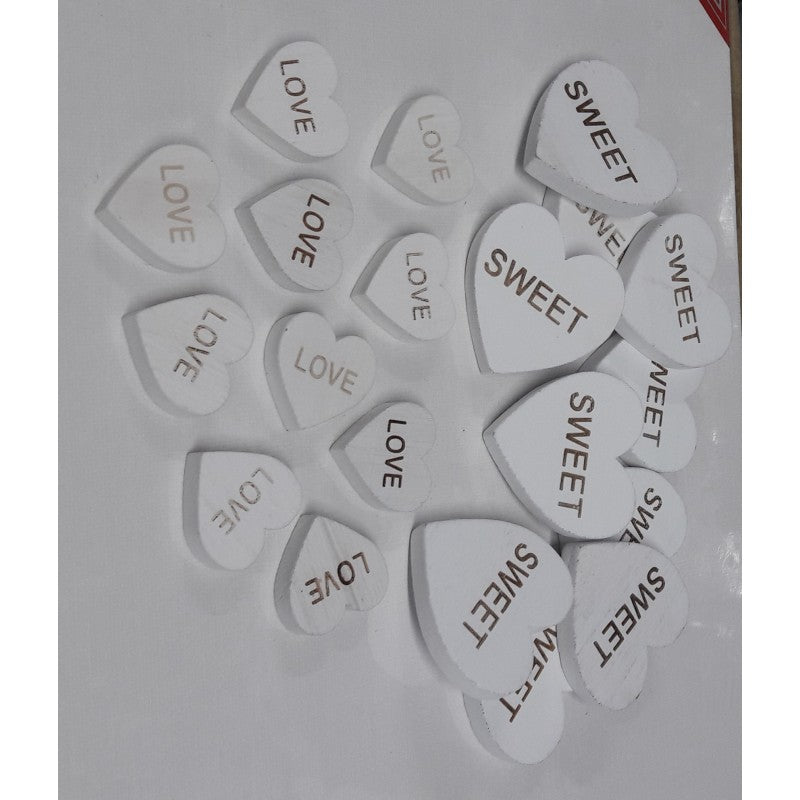 Sagome Cuori Con Scritte "sweet" E "love"– Confezione 2 Misure