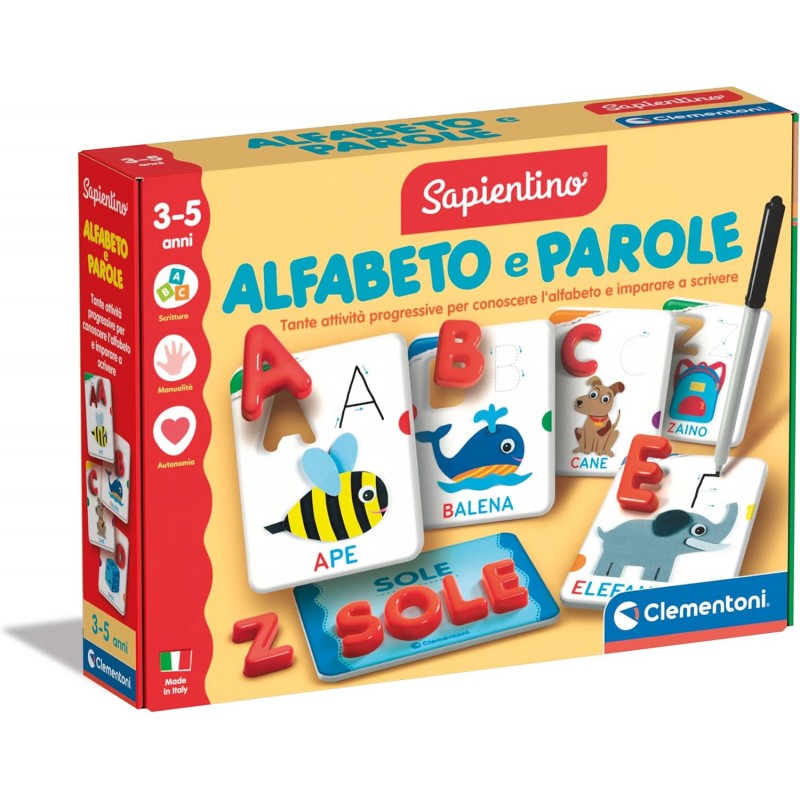 Sapientino Alfabeto E Parole - Gioco Educativo 3 Anni Per Imparare Le Lettere, Tessere Alfabeto