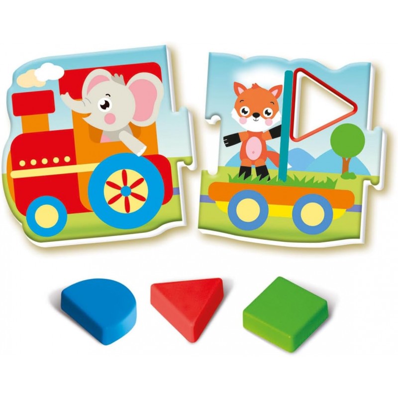 Sapientino Montessori Il Trenino Delle Forme - Puzzle, Flashcards - Clementoni