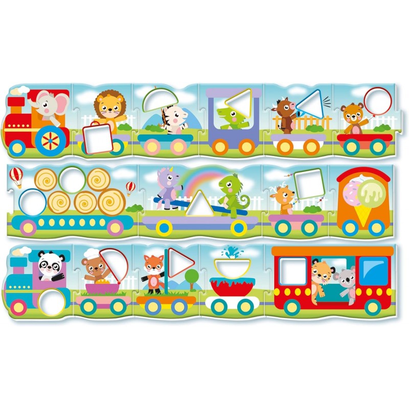 Sapientino Montessori Il Trenino Delle Forme - Puzzle, Flashcards - Clementoni