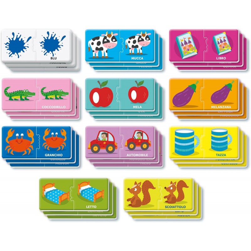 Sapientino Montessori Le Mie Prime 100 Parole Puzzle, Flashcards - Clementoni