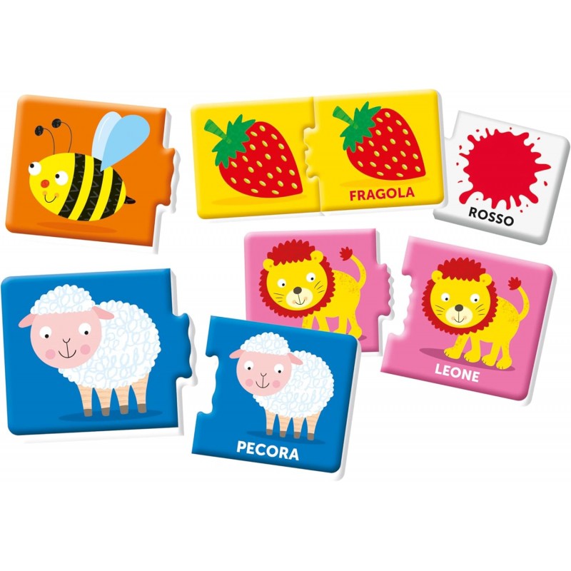 Sapientino Montessori Le Mie Prime 100 Parole Puzzle, Flashcards - Clementoni