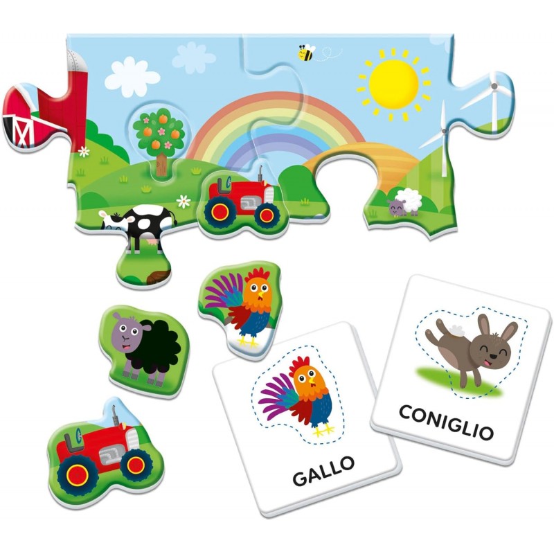 Sapientino Montessori Parole In Fattoria Flashcards, Puzzle, Schede Educative - Clementoni