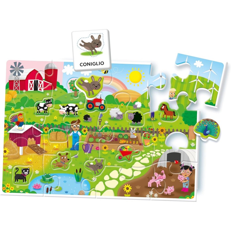 Sapientino Montessori Parole In Fattoria Flashcards, Puzzle, Schede Educative - Clementoni