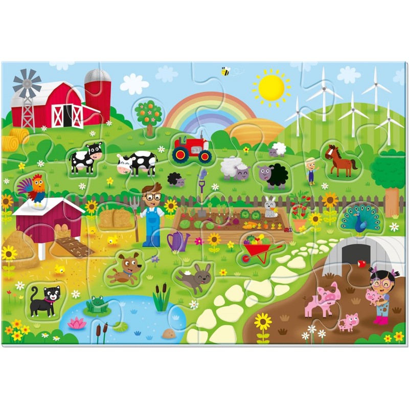 Sapientino Montessori Parole In Fattoria Flashcards, Puzzle, Schede Educative - Clementoni