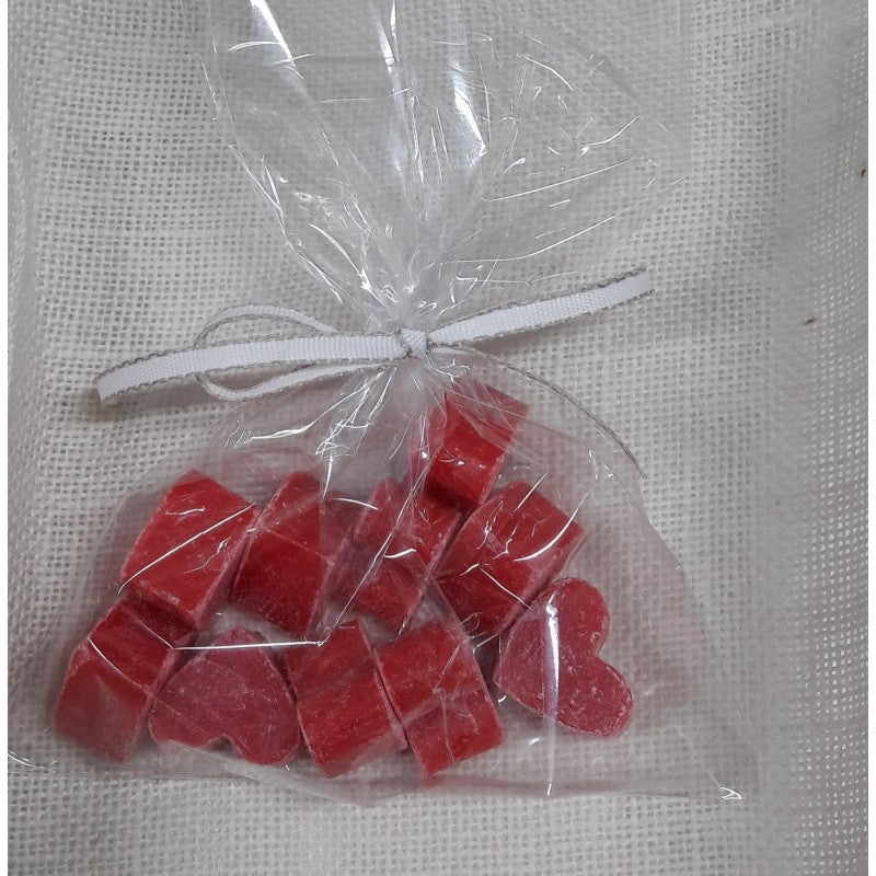 Sapone Cuore Rosso 2,5cm - 10 Pezzi