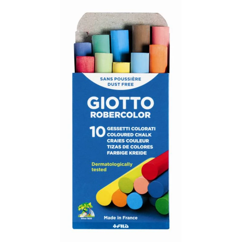 Scatola 10 Gessetti Tondi Colorati | Giotto